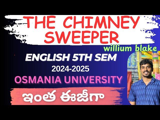 The #chimney sweeper by William Blake summary degree 5th semester Osmania university