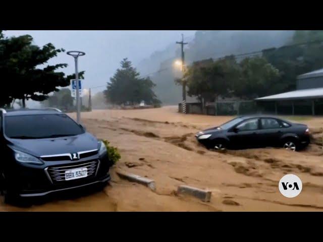 Taiwan shuts down as powerful Typhoon Kong-rey makes landfall | VOA News