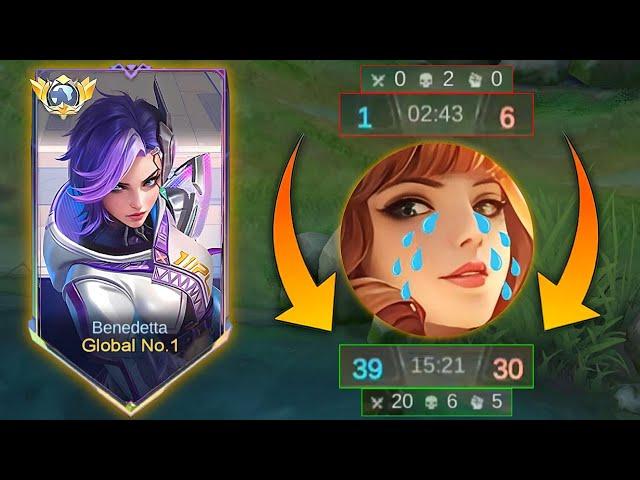 FROM ZERO TO HERO!? BENEDETTA CRAZY EPIC COMEBACK 1V5  ( insane damage ) | MOBILE LEGENDS