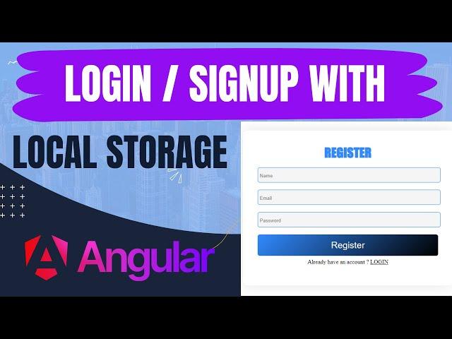 Login and Signup in Angular with Local-Storage | Angular 17 Login Signup | Angular Project Hindi  