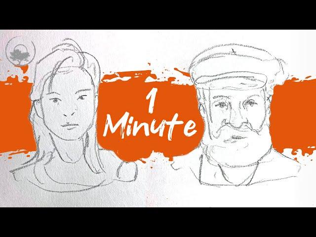 6 Portraits in 6 Minutes - 1 Minute Portrait Sketch Challenge