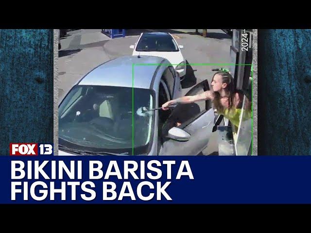 Seattle bikini barista responds to customer's threats by smashing windshield | FOX 13 Seattle