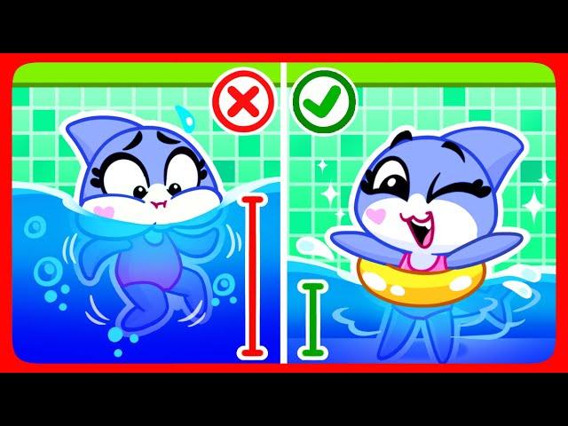 Safety Rules for Kids in the Pool  Waterpark for Kids Safety Cartoons for Toddlers