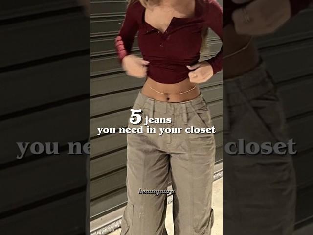 5 jeans every girl need in your closet ️#like #share #subscribe #view #jeans #fashion #style #girl