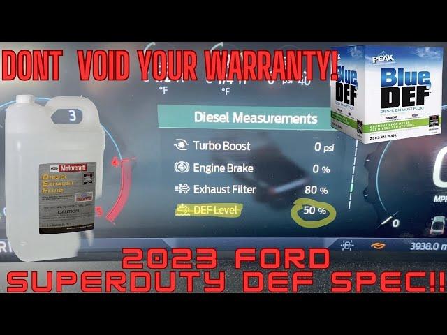 2023 + Ford Superduty Diesel Diesel Exhaust Fluid! DON'T VOID YOUR WARRANTY, Watch to know specs!