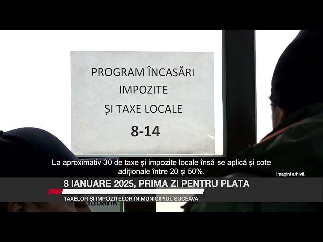 8 ianuarie 2025, prima zi pentru plata taxelor și impozitelor în municipiul Suceava