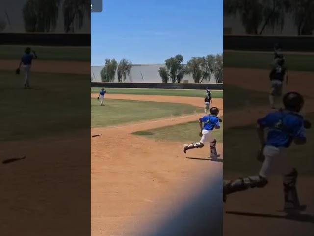 Eric Proctor,  EJ Sports Warriors,  fields a groundball vs. Trosky Force