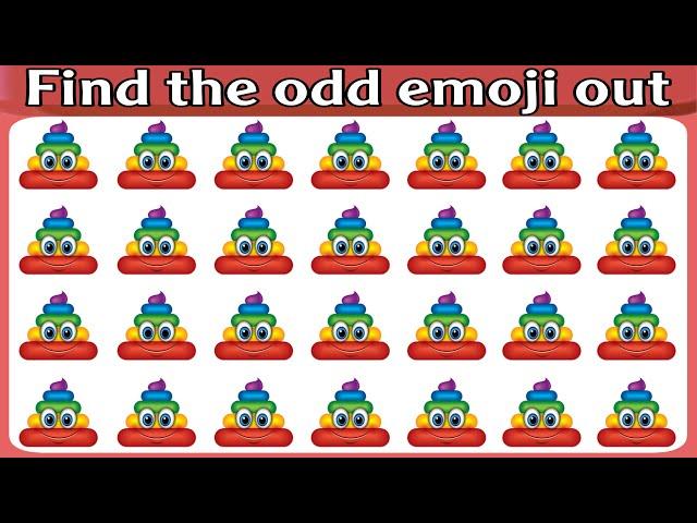 find odd emoji | spot the odd one out | emoji tube puzzle