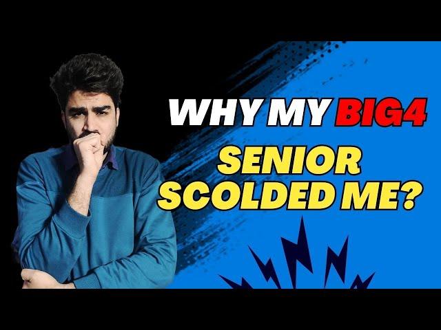 Why my senior scolded me in my first audit with Big 4?