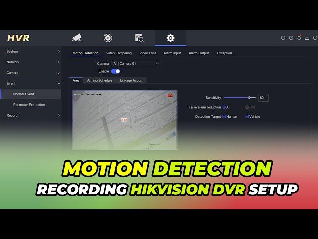 How To Set Motion Detection On Hikvision DVR | Motion Detection Camera