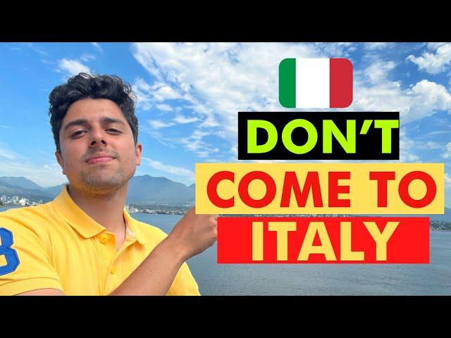 Why Studying in Italy  Should be a big "NO"