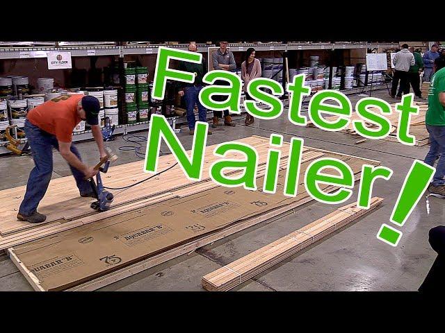 Robert O'Connell Wins Fastest Nailer at City Floor Supply | Hardwood Contractor Competition