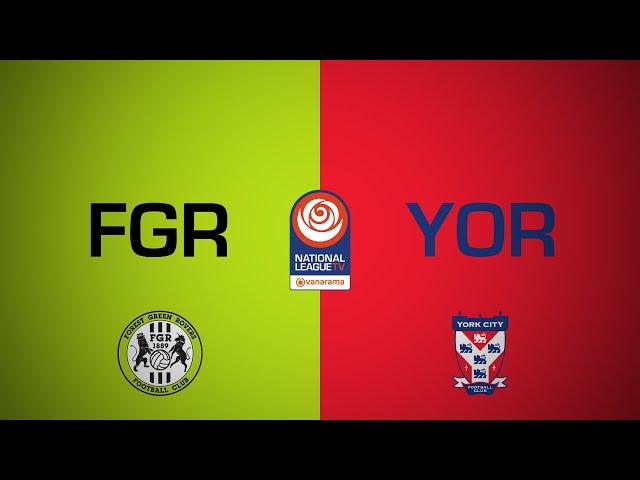 FOREST GREEN ROVERS 2-0 YORK CITY  | National League highlights | 16th November 2024