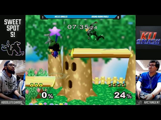 Sweet Spot 5 SSBM - AbsoluteGarbage (Falco) Vs. ArcTangent (Sheik) - Round Robin Pools