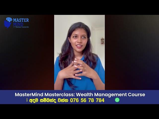 Tharanie, Student Review MasterMind Wealth Management Online Program!