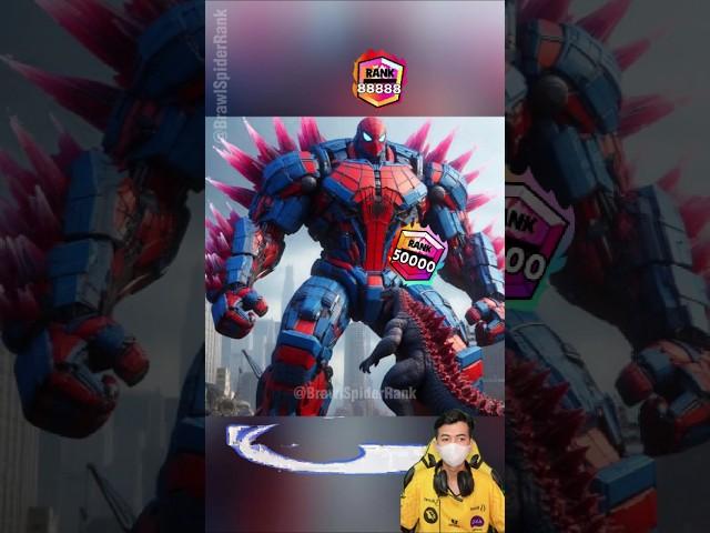 Robot Spiderman vs Godzilla | Who is best? Spiderman vs Venom Vs Captain #spiderman #brawlstars