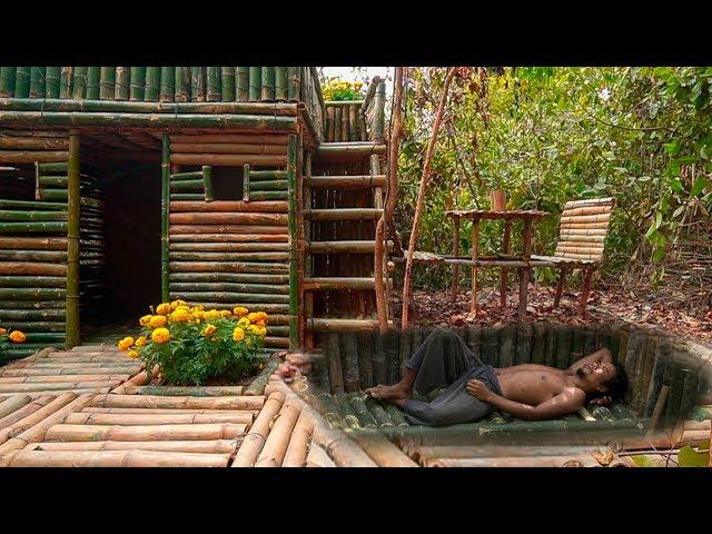 Dig to Build Most Secret Underground House under Bamboo Pool House