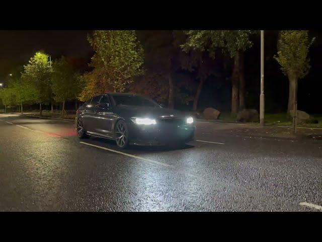 840bhp M5 F90 sound of straight pipe with pop and bangs