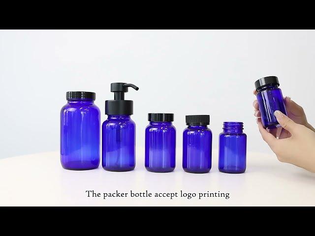 What functions of Blue glass packer bottle?