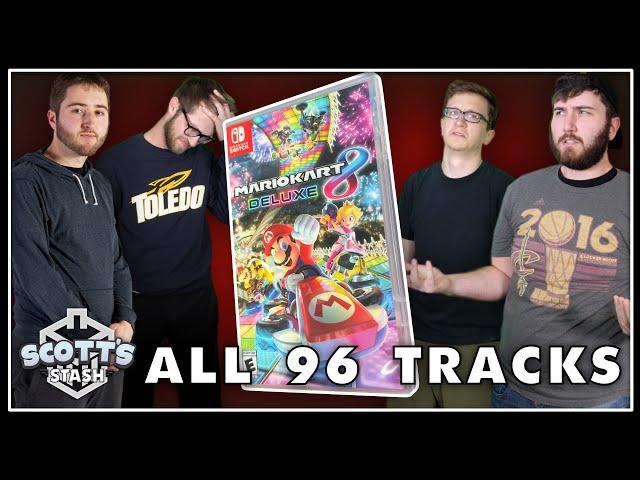 Scott, Sam, Eric and Dom Make a Mistake Competing Through All 96 Tracks in Mario Kart 8 Deluxe