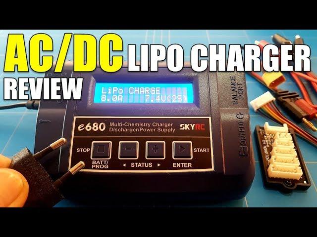 SkyRc e680 AC/DC LIPO CHARGER REVIEW (GREAT FOR CHARGING AT HOME)