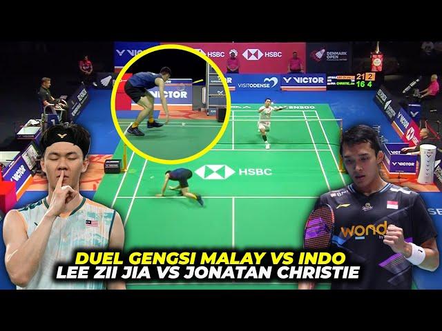 Moment Panas..! Jonatan Christie vs Lee zii jia, Raket Saja Sampai Terpelanting