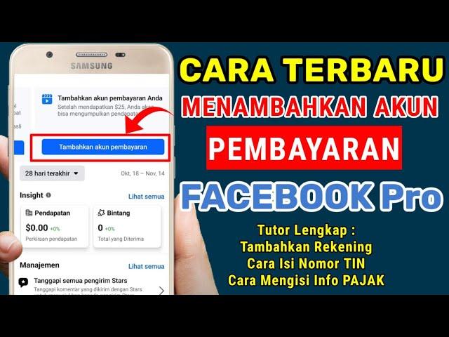 CARA MENAMBAHKAN AKUN PEMBAYARAN FACEBOOK PROFESIONAL, CARA MENGISI AKUN PEMBAYARAN DI FB PRO