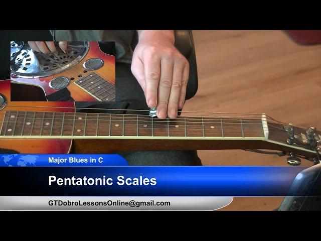 Major Pentatonics on a Simple Major Blues: Dobro