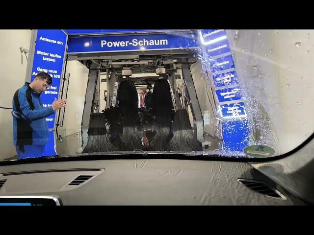 Automated car wash in a suburb in Hamburg