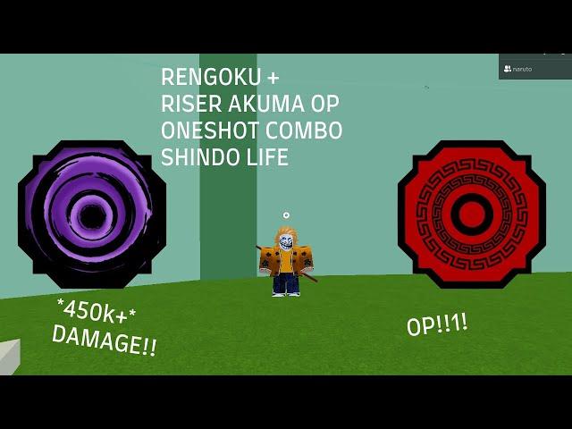 RENGOKU + RISER AKUMA OP ONESHOT COMBO | Shindo Life Roblox