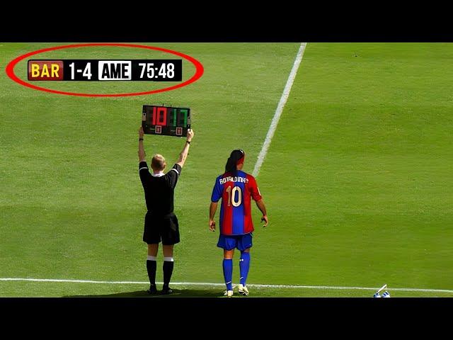 THE GAME WAS 4-1, UNTIL RONALDINHO GAÚCHO LEFT THE BENCH AND DID THIS!