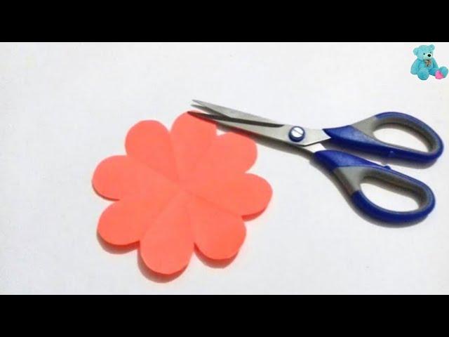 How To Make Simple & Easy Paper Flower Cutting | Paper Cutting | Craft Tutorial