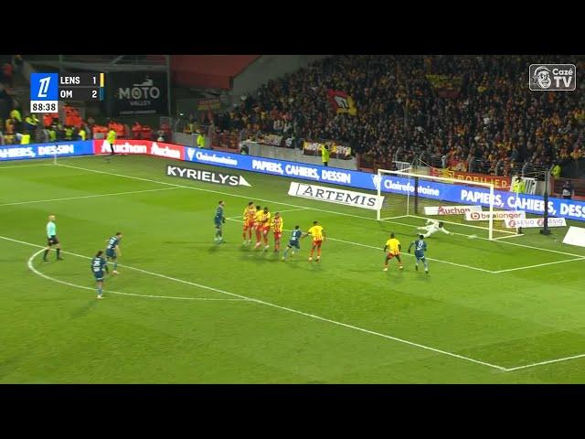 Pierre-Emile Højbjerg Free Kick Goal | RC Lens vs Marseille 1-3 Highlights | Ligue 1 2024-2025