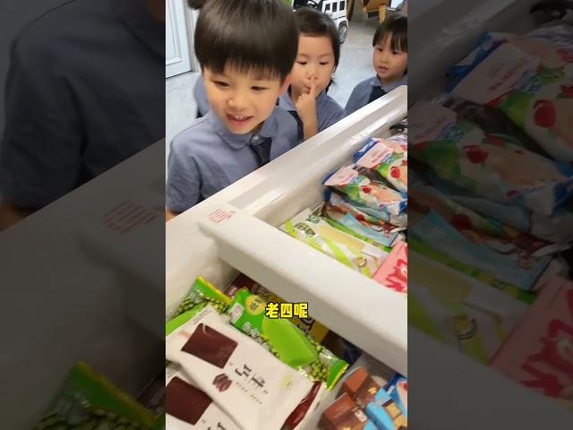 养六个孩子需要几个冰箱？萌娃 暑假 90后带娃 冰激凌 夏天该有的样子
