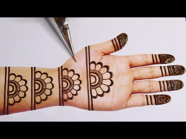 करवाचौथ/दिवाली स्पेशल आसान भरवा मेंहदी डिज़ाइन-Easy  Full Hand Indian Mehndi Design|Mehndi ka design