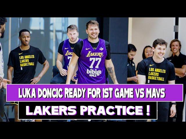 Lakers Practice ! Luka Doncic READY FOR 1ST GAME VS MAVS