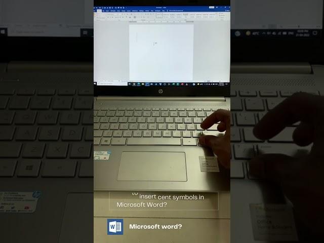 How to insert cent symbol in Microsoft Word?