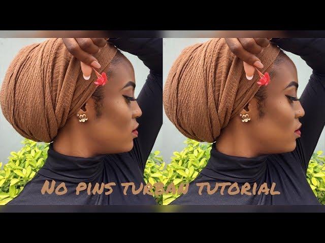 EASY TURBAN TUTORIAL || NO PINS!!!