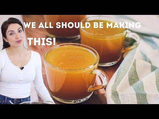 Best Bone Broth Recipe EVER (& Easiest!) + Bone Broth Benefits!!