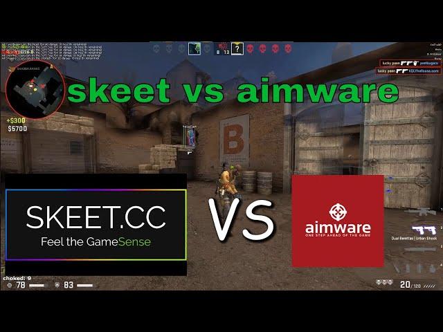 skeet.cc vs aimware.net 1v4 mm hvh