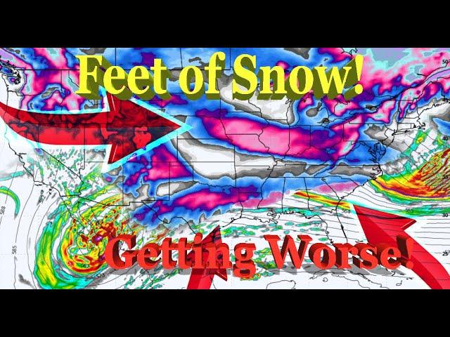 Emergency Alert! HUGE Snowstorms & Ice Storms Coming! Feet of Snow.