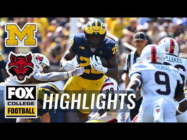 Arkansas State Red Wolves vs. No. 17 Michigan Wolverines Highlights | FOX College Football