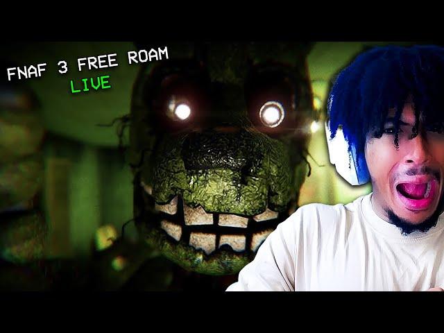 *NEW* FNAF 3 FREE ROAM LIVE STREAM! THIS MIGHT BE TORTURE!