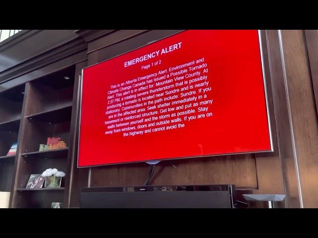 Alberta Emergency Alert - Possible Tornado Alert July 7, 2022 EAS #13