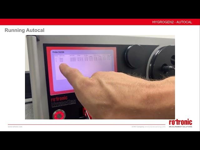 HygroGen2 Humidity Generator / Calibrator - Hands on Autocal demonstration - Rotronic (EN)