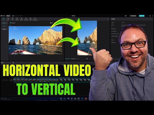 How to Make Horizontal Video Vertical (Free with Capcut for Windows)