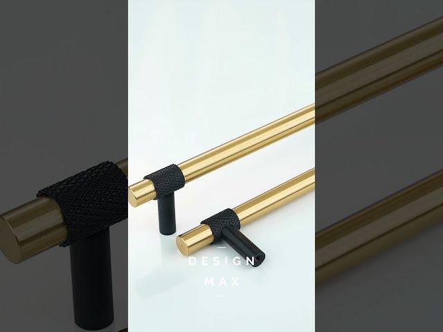 Tecton Black Gold Brass T-Pulls - Timeless & Dramatic Cabinet Hardware