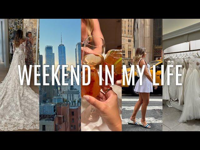 NYC VLOG: wedding dress appointments!! mom + friends join, soulcycle, etc.