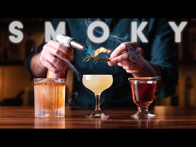 3 SMOKED & Smoky Drinks - cocktails to warm your cockles!