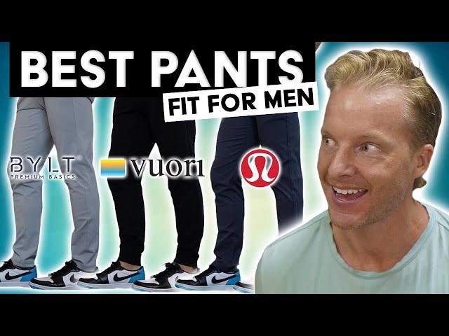 Best Pants For Fit Men Who Don't Skip Leg Day (LULULEMON vs VUORI vs BYLT) | LiveLeanTV